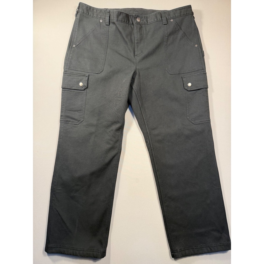 Duluth Trading Co Women Fleece Lined Cargo Pants Black Size 18 x 29 Work Hiking
